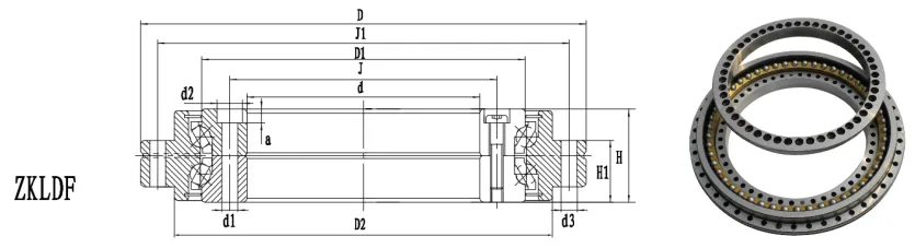 ZKLDF轉臺軸承剖面圖